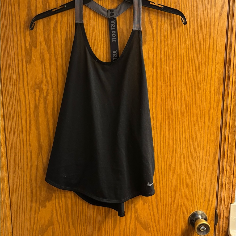 Nike Black and Grey Racerback Tank Top